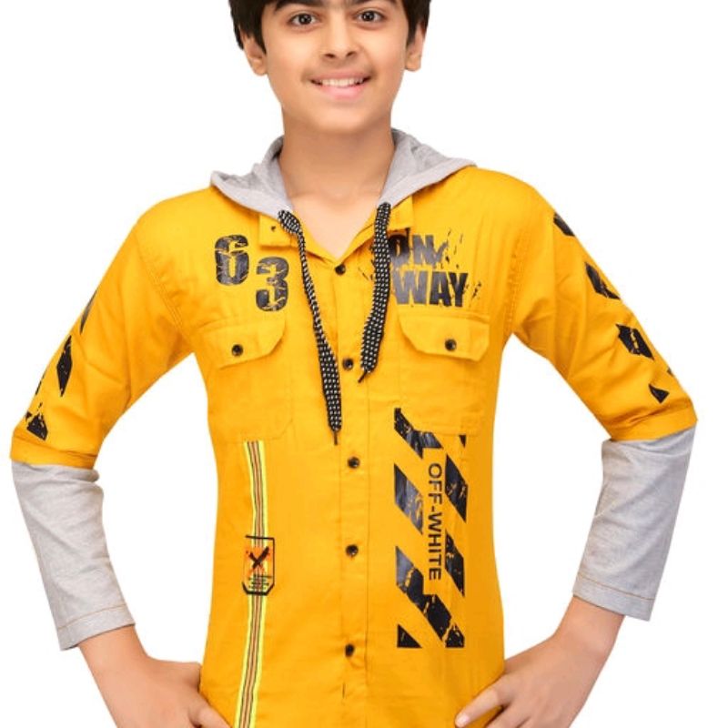 Printed Cotton Jacket Attached Round Neck T Shirt, Size: S To XXL at Rs 240  in Ludhiana