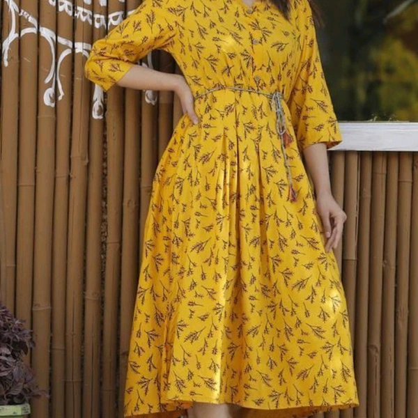 Printed Rayon Dress 9940937 - XXL