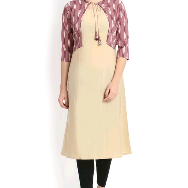 Solid Crepe Kurti 3837270 - XL