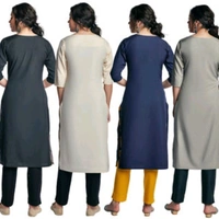 Multi Color Straight Kurti 25425710 - XL