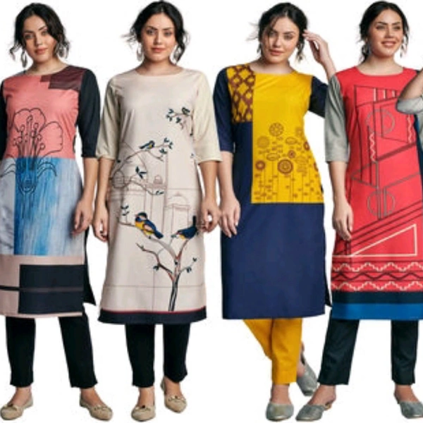 Multi Color Straight Kurti 25425710 - XXL