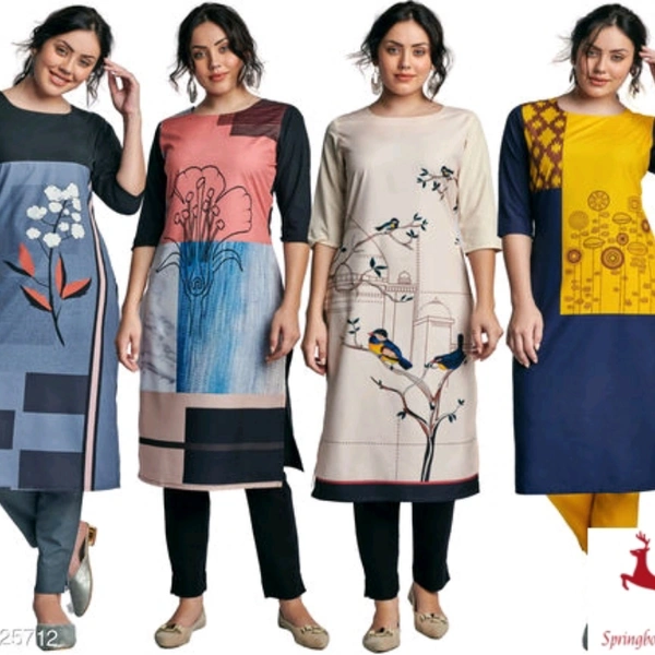 Multi Color Straight Kurti 25425712 - XXL