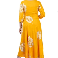 Gold Printed Kurta And Dupatta 19199285 - L