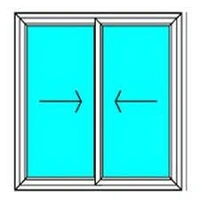 LESSO UPVC 2 TRACK 2 PANNEL( 60 SERIES)