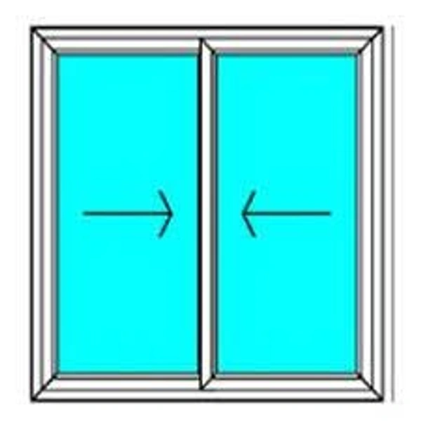 LESSO UPVC 2 TRACK 2 PANNEL( 60 SERIES)