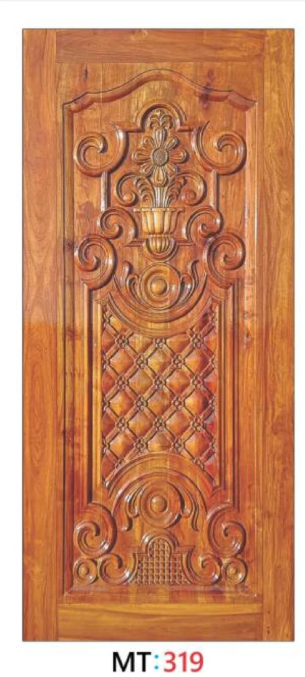 TEAK WOOD 3D CURVING DOOR 1ST QUALITY