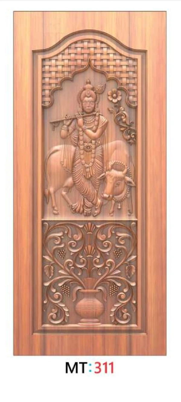 TEAK WOOD 3D CURVING DOOR 1ST QUALITY