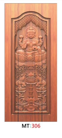 TEAK WOOD 3D CURVING DOOR 1ST QUALITY
