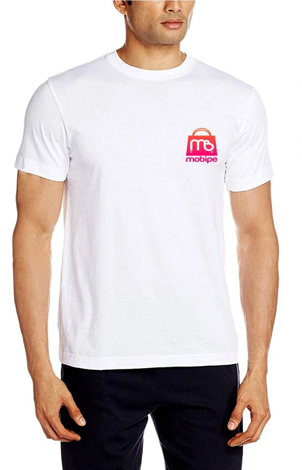 Men Round Nek T-shirt Policotton  Your Brand Logo And Text Printing