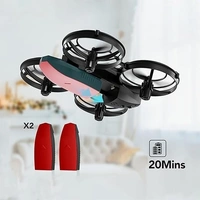 IZI PRO Nano Drone 720P HD Camera 2 Batteries with Battle Mode, One-Key Start, Altitude Hold | 360° Flip, Gesture Control, 20 Minutes Fly Time, Portable Mini RC Drone for Beginners (Red) - NANO, Red, ‎IZI PRO NANO