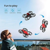IZI PRO Nano Drone 720P HD Camera 2 Batteries with Battle Mode, One-Key Start, Altitude Hold | 360° Flip, Gesture Control, 20 Minutes Fly Time, Portable Mini RC Drone for Beginners (Red) - NANO, Red, ‎IZI PRO NANO