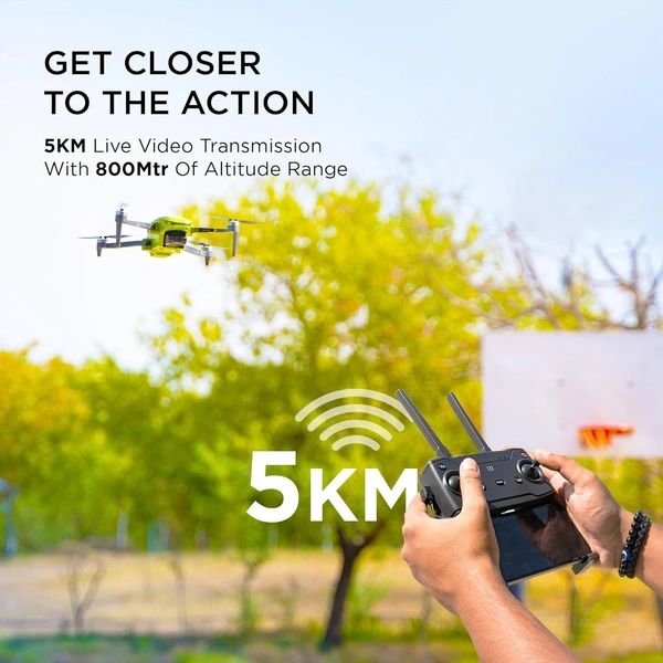 IZI Sky Pro 4K Drone with camera, 540° OA, 20MP, 5KM Live Video, 96 Mins Flight, 3-Axis Gimbal, 10+ Flying Modes, RTH, GPS, 3 x Smart Batteries, Fast Tri-Charger - MINI, Fern Green, IZI SKY PRO FLY MORE COMBO