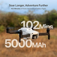 IZI Spectra Remote controlled Drone with Camera 4K HDR Cinematic, 1" CMOS sensor,102 Min Flight, 22KMs Video transmission, 3-Axis Gimbal, GPS drone, Omni obstacle sensor,1 key RTH, 2 Batteries - MINI, White, IZI SPECTRA