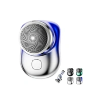 Portable Shaver for Men, Pocket Hair Trimmers Machine for Unisex, USB Rechargeable Beard Shaving Fashion Hair Shaver, Easy One-Button Use for Travel