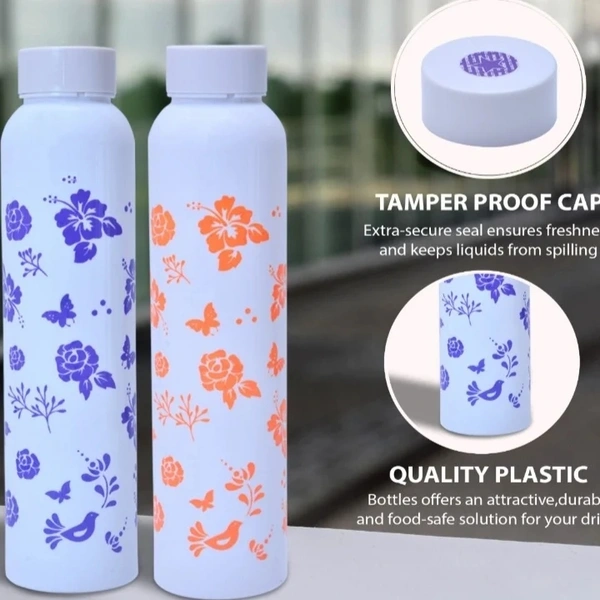 Flower Printed Water Bottle 