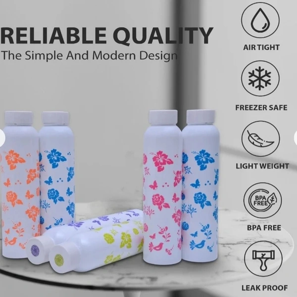 Flower Printed Water Bottle 