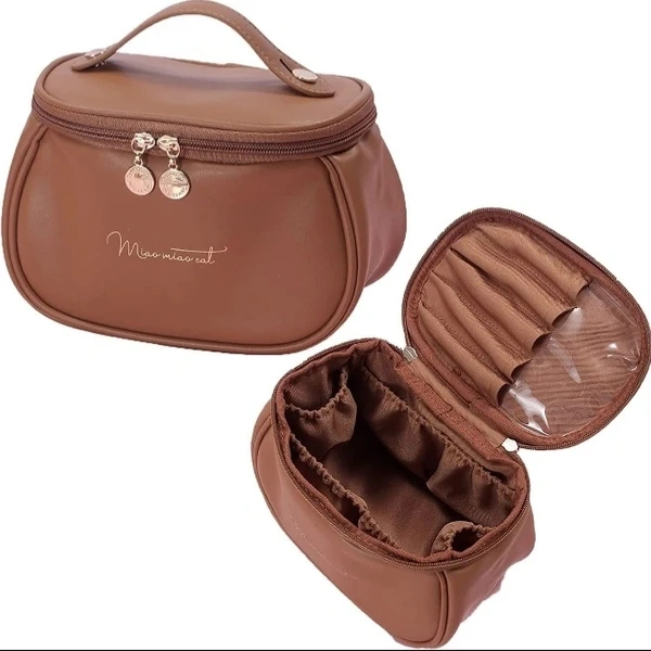 Big Leather Cosmetic Bag