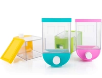 Push Button Wall Mount kitchen Container 1500 ML storage kitchen Space Saving Hanging Transparent container Kitchen Counter Cupboard Kitchen container Push Tap plastic container 
