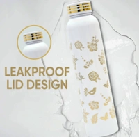 White Printed Water  Bottle  