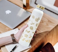 White Printed Water  Bottle  