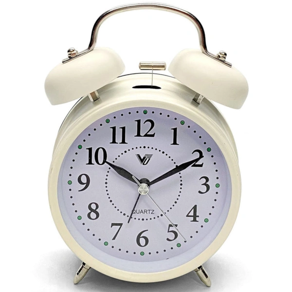 TWIN BELL CREAM CLOCK SMALL