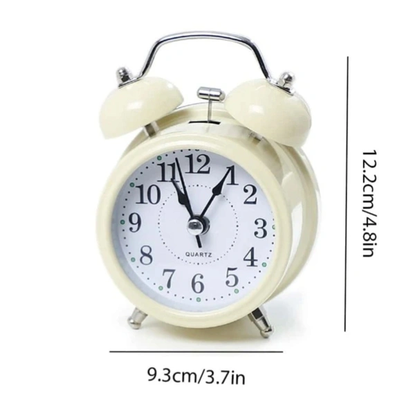 TWIN BELL CREAM CLOCK SMALL