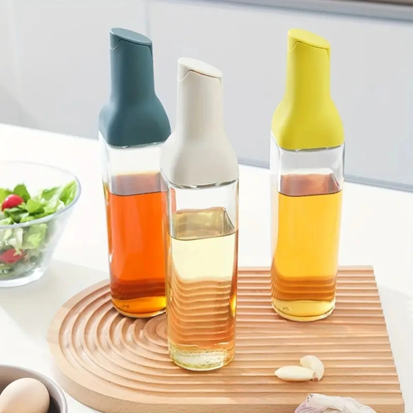 Auto Flip Glass Oil Bottles