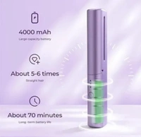 Rechargeable Mini Hair Straightener, Cordless Brush, USB Interface | Portable Electric Straight Comb 