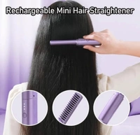Rechargeable Mini Hair Straightener, Cordless Brush, USB Interface | Portable Electric Straight Comb 