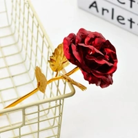 RED GOLDEN ROSE WITH STAND
