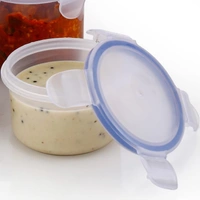5830 Plastic Liquid Round Airtight Food Storage Container with Leak Proof Locking Lid BPA Free Container for Kitchen, 5 Pcs Set (Transparent,  ( Approx Capacity 110 ml,160 ml,210 ml,400 ml,500 ml) 