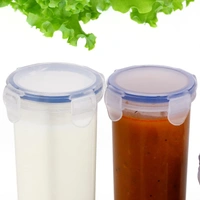 5830 Plastic Liquid Round Airtight Food Storage Container with Leak Proof Locking Lid BPA Free Container for Kitchen, 5 Pcs Set (Transparent,  ( Approx Capacity 110 ml,160 ml,210 ml,400 ml,500 ml) 