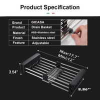 Adjustable Stainless Steel Kitchen Over Sink Racks Drain Dish Drying Rack