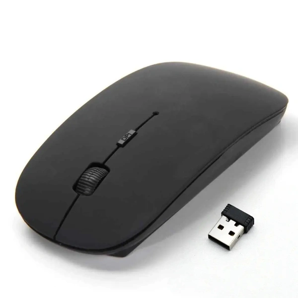 Slim Cordless Computer Mouse with Nano USB Receiver, 3 Adjustable DPI Portable Optical Wireless Computer Mice