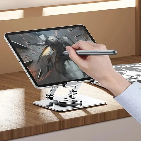 6946 360° Rotating Tablet Stand Metal Alloy Adjustable Height Rotation Bracket, Suitable For tablet Computers for Desk Ergonomic Foldable Metal Tablet Holder/Tablets/Mobile Phones