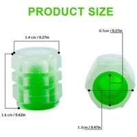 Tyre Valve Caps Luminous Glow Car Tire Air Stem Valve Cap Covers ( 4 Pcs ) 