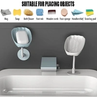 4006 Soap Dish Wall Mounted Soap Dish No-Drilling Soap Holder Self Draining Waterfall Soap Tray Bar Soap Holder for Shower/Bathroom Soap Holder for Shower Adjustable Removable Soap Holder
