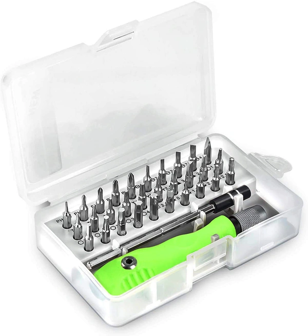 Mini Screwdriver Bits Set 32 in 1 with Magnetic Flexible Extension Rod 