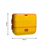 2944 2Layer Electric Lunch Box for Office, Portable Lunch Warmer with Removable 4 Stainless Steel Container.