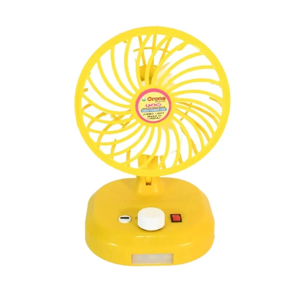 17704 USB-C Type Rechargeable Portable Fan With LED Light Heavy Duty Motor & Foldable Fan With Charging Port Home, Outdoor, Temple