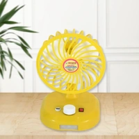 17704 USB-C Type Rechargeable Portable Fan With LED Light Heavy Duty Motor & Foldable Fan With Charging Port Home, Outdoor, Temple
