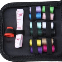 Multipurpose Portable Small Travel Sewing kit Box with All Accessories for Beginners Girls, Travelling Mini Sewing Supplies kit with Mending and Sewing Needles, Scissors, Thimble, Thread, Tape Pouch for Sewing Machine Kit Accessories Sewing Kit