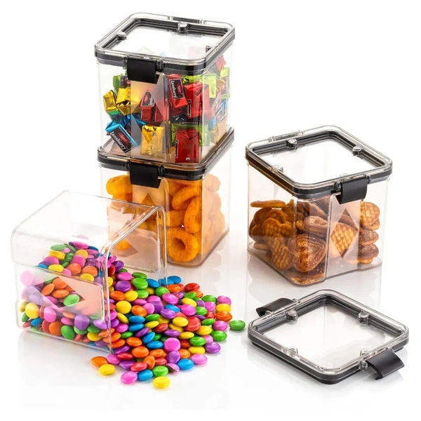 2763 4Pc Square Container 700Ml Used For Storing Food Stuffs And Items.