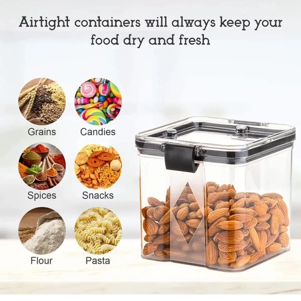 2763 4Pc Square Container 700Ml Used For Storing Food Stuffs And Items.