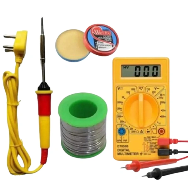 DIGITAL MULTIMETER | 25 WATT SOLDERING IRON |SOLDERING WIRE 