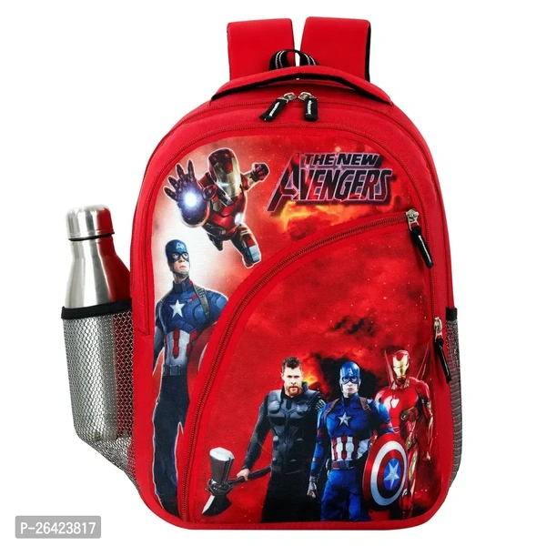 Unisex Junior School Bag Backpacks Cartoon/Boy/Girl/Baby/ (3-7 Years) - Junior Champion(Red)