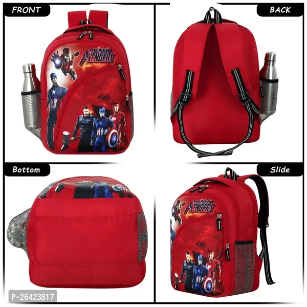Unisex Junior School Bag Backpacks Cartoon/Boy/Girl/Baby/ (3-7 Years) - Junior Champion(Red)