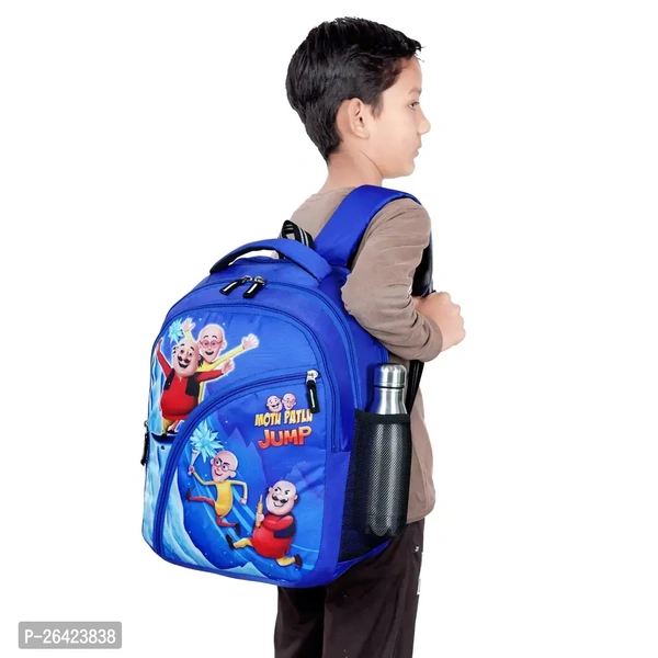 Unisex Junior School Bag Backpacks Cartoon/Boy/Girl/Baby/ (3-7Years) - Junior Champion(R-Blue)