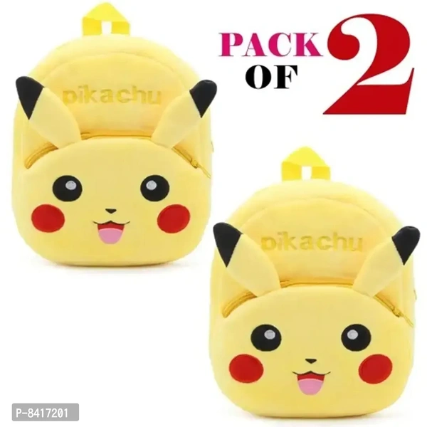 Kids School Bag Soft Plush Backpacks Pack of 2 Carto