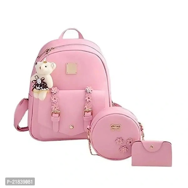  Teddy Bear Keychain For Women and Girls (COMBO PACK OF 3) (Pink)